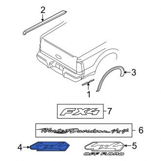 New OEM Rear Truck Bed Decal Fits, 2009 Ford F-250 - Part # 8C3Z9925622EA