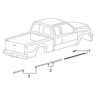 New OEM Center Left Body Decal Kit Fits, 2008-2010 Ford F-250 - Part # 8C3Z28255A67CB