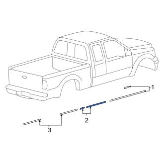 New OEM Rear Right Body Decal Kit Fits, 2008-2009 Ford F-250 - Part # 8C3Z99290D12AA