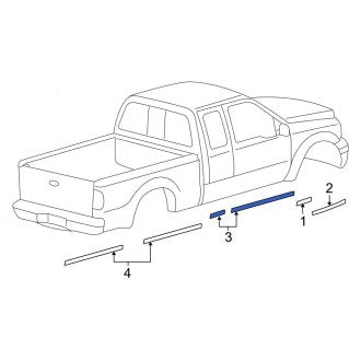 New OEM Front Left Forward Body Decal Kit Fits, 2008-2010 Ford F-450 - Part # 8C3Z2520001AA