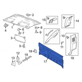 New OEM Rear Rear Body Panel Trim Panel Fits, 2011-2016 Ford F-250 - Part # FC3Z2540374EA