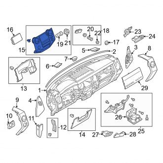 New OEM Center Instrument Panel Trim Panel Fits, 2011-2012 Ford F-250 - Part # BC3Z2504302CB