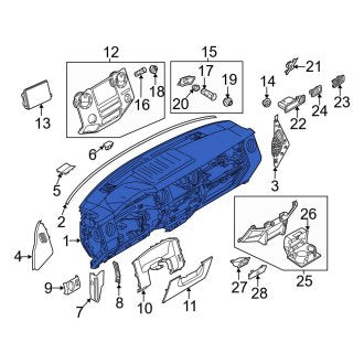 New OEM Dashboard Panel Fits, 2013-2016 Ford F-250 - Part # EC3Z2504320CC