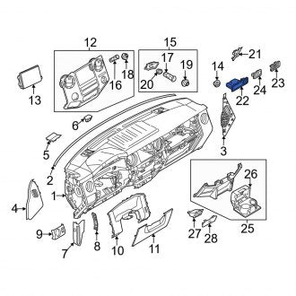 New OEM Instrument Panel Storage Compartment Fits, 2013-2016 Ford F-250 - Part # DC3Z2506024AC
