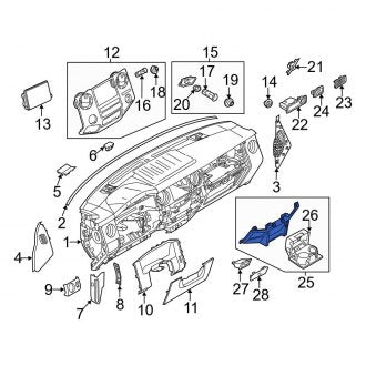 New OEM Left Instrument Panel Trim Panel Fits, 2013-2016 Ford F-250 - Part # DC3Z2504335BA