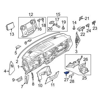 New OEM Instrument Panel Storage Compartment Fits, 2013-2016 Ford F-250 - Part # DC3Z2506024AB