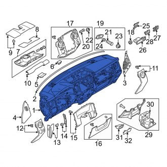 New OEM Dashboard Panel Fits, 2013-2016 Ford F-250 - Part # EC3Z2504320CB