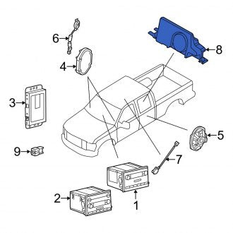New OEM Rear Speaker Fits, 2011-2012 Ford F-250 - Part # 8L1Z18808A
