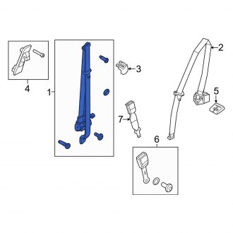 New OEM Front Left Seat Belt Lap and Shoulder Belt Fits, 2011 Ford F-250 - Part # BC3Z28611B09AA