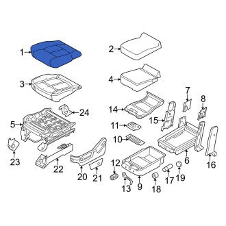 New OEM Rear Right Seat Cover Fits, 2013-2016 Ford F-250 - Part # DC3Z2863804GB