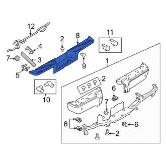 New OEM Rear Bumper Step Pad Fits, 2011-2012 Ford F-250 - Part # 9C3Z17B807DA