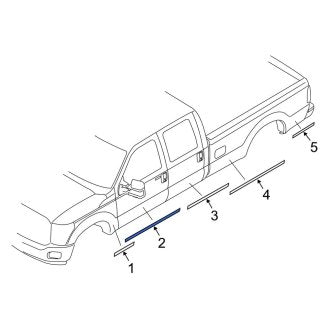 New OEM Right Trim Stripe Tape Fits, 2011-2014 Ford F-250 - Part # BC3Z2820000AB