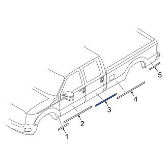 New OEM Right Trim Stripe Tape Fits, 2011-2014 Ford F-250 - Part # BC3Z2820000AA