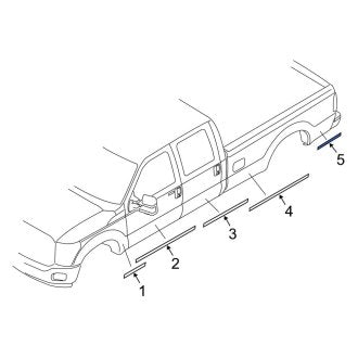 New OEM Left Trim Stripe Tape Fits, 2015-2016 Ford F-250 - Part # DC3Z2820001AA