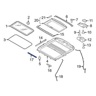 New OEM Upper Sunroof Frame Seal Fits, 2017-2022 Ford F-250 - Part # HC3Z17724D