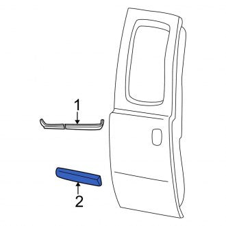 New OEM Rear Door Molding Fits, 2003-2007 Ford F-250 - Part # 5C3Z2625532AAP
