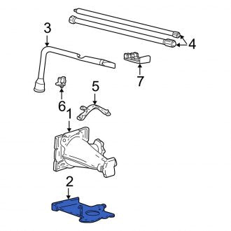 New OEM Lower Floor Jack Bracket Fits, 2004-2007 Ford F-250 - Part # 6C3Z17091BA