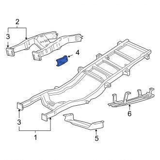 New OEM Right Frame Side Member Fits, 2000-2005 Ford Excursion - Part # F81Z5015AA