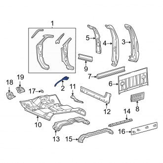 New OEM Right Body A-Pillar Bracket Fits, 2000-2005 Ford Excursion - Part # F81Z2502524AA