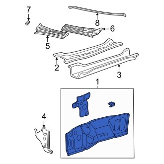 New OEM Firewall Fits, 2004-2005 Ford Excursion - Part # 5C3Z2501610AA