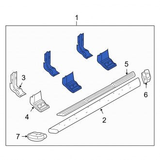 New OEM Running Board Fits, 2005-2010 Ford F-250 - Part # 4C3Z16458AA