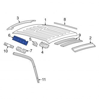 New OEM Front Left Roof Side Rail Fits, 2000-2005 Ford Excursion - Part # YC3Z26513A21AA