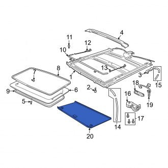 New OEM Sunroof Cover Fits, 2004-2007 Ford F-250 - Part # 4C4Z78519A02AAA