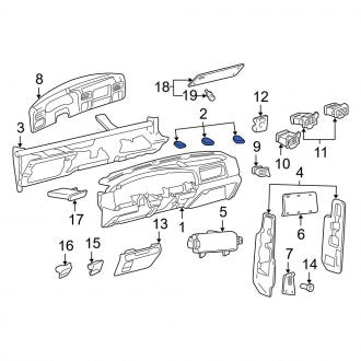 New OEM Instrument Panel Cover Fits, 2005-2007 Ford F-250 - Part # 5C3Z25043C54BAA