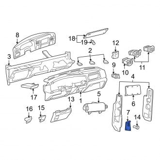 New OEM Instrument Panel Side Cover Fits, 1999 Ford F-250 - Part # F81Z2504481AAA