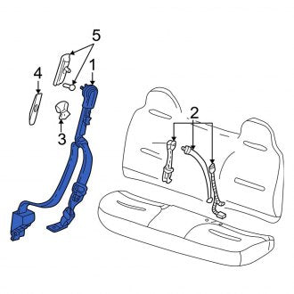 New OEM Front Right Seat Belt Lap and Shoulder Belt Fits, 2003-2004 Ford Excursion - Part # 3C3Z78611B08AAC