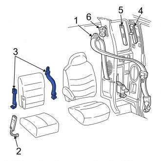 New OEM Front Center Seat Belt Fits, 2000-2001 Ford Excursion - Part # F81Z25611B60BBE