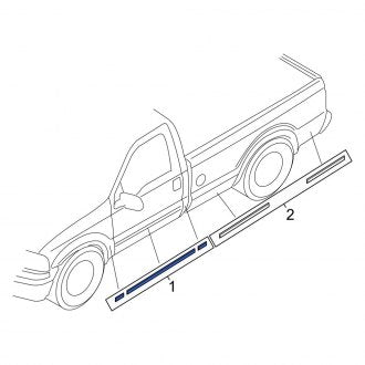 New OEM Rear Right Body Decal Kit Fits, 2005-2010 Ford F-250 - Part # 5C3Z35290D12BB
