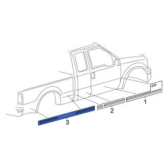 New OEM Rear Left Body Decal Kit Fits, 2005 Ford F-250 - Part # 5C3Z35290D13BAB