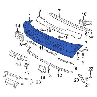 New OEM Front Bumper Cover Fits, 2002 Ford Explorer - Part # 2L2Z17D957PB
