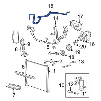 New OEM Front A/C Refrigerant Hose Fits, 2003-2005 Ford Explorer - Part # 2L2Z19835EA