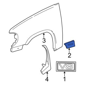 New OEM Left Fender Molding Fits, 2006-2010 Ford Explorer - Part # 6L2Z7816161AAPTM