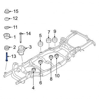 New OEM Body Mount Cushion Bolt Fits, 2006-2010 Ford Explorer - Part # W710725S439