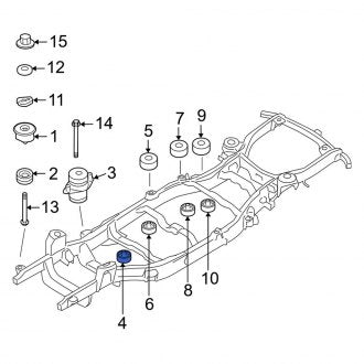 New OEM Front Lower Body Mount Cushion Fits, 2006-2010 Ford Explorer - Part # 6L2Z1000155DA