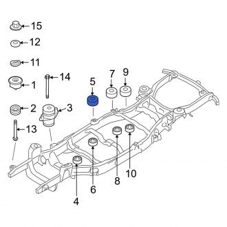 New OEM Front Upper Center Body Mount Cushion Fits, 2002-2005 Ford Explorer - Part # 1L2Z1000154AA