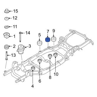 New OEM Rear Upper Center Body Mount Cushion Fits, 2006-2010 Ford Explorer - Part # 6L2Z1000154DA