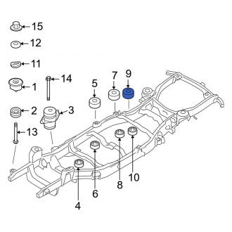New OEM Rear Upper Body Mount Cushion Fits, 2006-2010 Ford Explorer - Part # 7L2Z1000154FA