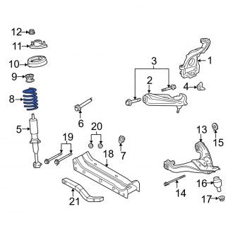 New OEM Front Coil Spring Fits, 2004-2005 Ford Explorer - Part # 4L2Z5310JA