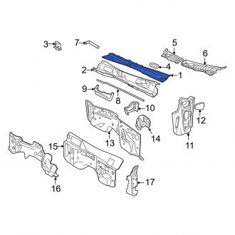 New OEM Upper Cowl Grille Panel Fits, 2002-2004 Ford Explorer - Part # 1L2Z7802012AA