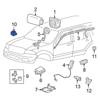 New OEM Front Air Bag Impact Sensor Fits, 2002-2005 Ford Explorer - Part # 1L2Z14B345DA
