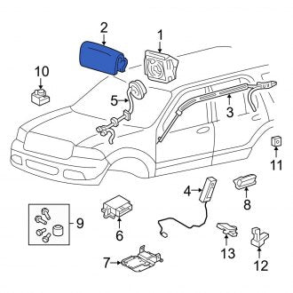 New OEM Upper Instrument Panel Air Bag Fits, 2006-2010 Ford Explorer - Part # 6L2Z78044A74AC