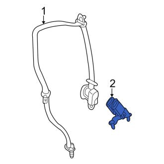 New OEM Rear Seat Belt Receptacle Fits, 2006-2008 Ford Explorer - Part # 6L2Z78613D48AA
