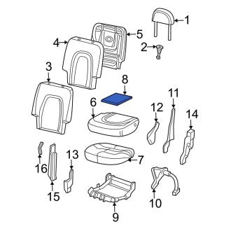 New OEM Center Right Seat Track Support Fits, 2003-2005 Ford Explorer - Part # 5L2Z78606A50AA