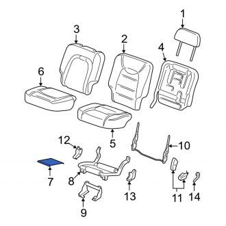 New OEM Center Left Seat Track Support Fits, 2006-2010 Ford Explorer - Part # 6L2Z78606A51FA