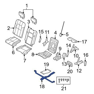 New OEM Seat Track Support Fits, 2006-2010 Ford Explorer - Part # 6L2Z78606A51CA
