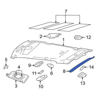 New OEM Roof Molding Fits, 2006-2010 Ford Explorer - Part # 6L2Z7841308AAB